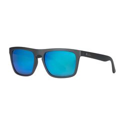 Huk Siwash Sunglasses Unisex Matte Black Frame Blue Lens Polarized