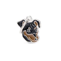 MyFamily Friends Black/Tan Pinscher Metal Dog Pet Tags Medium