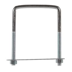 Hampton 3/8 in. X 3.7 in. W X 5 in. L Coarse Zinc-Plated Steel Lumber Size Square Bend U-Bolt