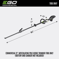 EGO Commercial HTX5300-PA 21 in. 56 V Battery Articulating Head Hedge Trimmer Tool Only
