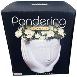 Streamline Ceramic Planter White