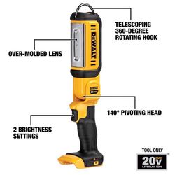 DeWalt 20V MAX 1000 lm Black/Yellow LED Rechargeable Hand Held Area Light