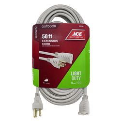 Ace Outdoor 50 ft. L Beige Extension Cord 16/3 SJTW