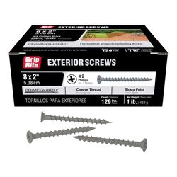 Grip-Rite PrimeGuard Ten No. 7 in. X 2 in. L Phillips Bugle Head Coarse Exterior Screws