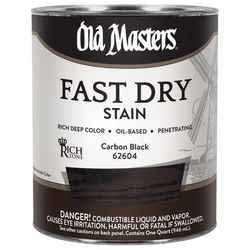 Old Masters Semi-Transparent Flat Carbon Black Oil-Based Alkyd Fast Dry Wood Stain 1 qt