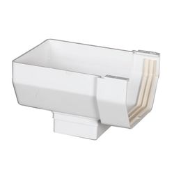 Amerimax 3.5 in. H X 5 in. W X 9 in. L White Vinyl K Gutter Outlet