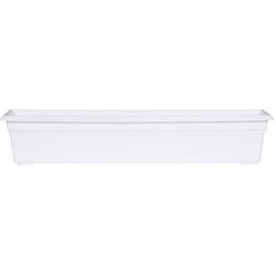 Novelty 6.4 in. H X 29.5 in. W X 8 in. D Plastic Countryside Flower Box White