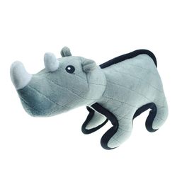 Boss Pet Pet Park Blvd For Dog Gray Tuffimals Rhino Dog Toy Large 1 pk