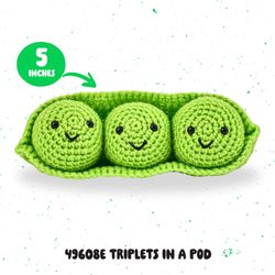 Bucilla Triplets in a Pod Amigurumi Crochet Kit 1 pk