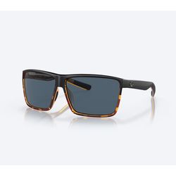 Costa Rincon Sunglasses Men's Matte Black/Shiny Tortoise Frame Gray 580P Lens