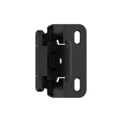 Amerock 1-1/2 in. W X 2-1/4 in. L Matte Black Steel Overlay Hinge 2 pk