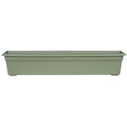 Novelty 6.4 in. H X 29.5 in. W X 8 in. D Plastic Countryside Flowerbox Flower Box Sage