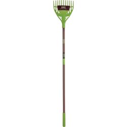 Ames 65.13 in. 11 Tine Poly Shrub Rake Steel Handle