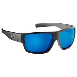 Flying Fisherman Granders Sunglasses Unisex Matte Black Frame Smoke Blue Mirror Lens Polarized