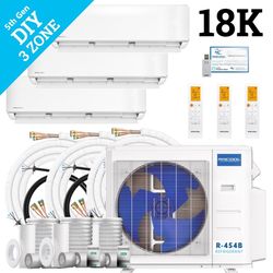 MRCOOL DIY 5th Gen (6 kbtu, 6 kbtu, 6 kbtu) 3 Zone 18000 BTU 23.9 SEER Ductless Mini Split Heat Pump