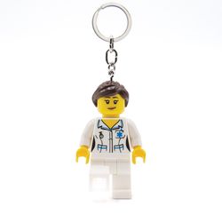 LEGO Minifigures Plastic Multicolored Nurse Keychain w/LED Light