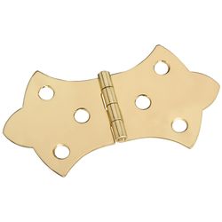 National Hardware 3-1/16 in. W X 1-11/16 in. L Solid Brass Gold Steel Decorative Hinge 1 pk