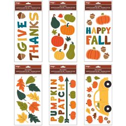 IG Design Harvest Gel Clings Window Decor