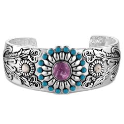 Montana Silversmiths Women's Desert Flower Howlite Cuff Bracelet