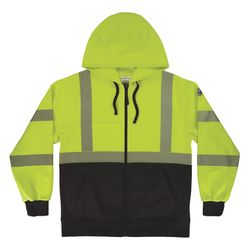 Ergodyne GloWear Reflective Hooded Safety Sweatshirt Lime M