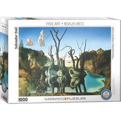 Eurographics Swans Reflecting Elephants Jigsaw Puzzles Multicolored 1000 pc