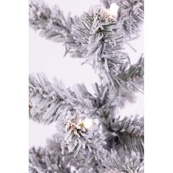 Celebrations 5 ft. Slim LED 100 ct Flocked Diamond Potted Color Changing Entrance Tree