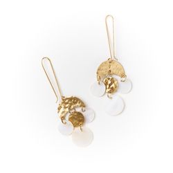 Matr Boomie Rajani Women's Pearl Drop Gold/White Earrings
