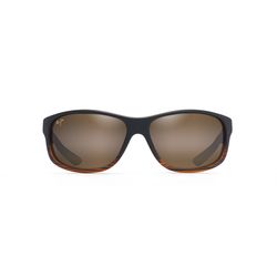 Maui Jim Kaiwi Channel Sunglasses Unisex Dark Brown Stripe Frame HCL Bronze Lens Polarized