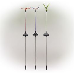Alpine Assorted Plastic 33 in. H Solar Garden Stake