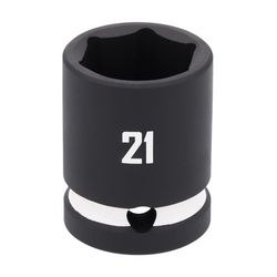 CRAFTSMAN 21 mm X 1/2 in. drive Metric 6 Point Shallow Impact Socket 1 pc