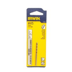 IRWIN #45 X 2-1/8 in. L High Speed Steel Jobber Length Wire Gauge Bit Straight Shank 1 pk
