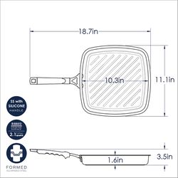 Nordic Ware Aluminized Steel Grill Pan Black