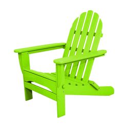 Ivy Terrace Classics Lime HDPE Frame Adirondack Foldable Chair