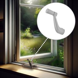 Ace Gray Zinc Single-Arm Casement Crank Handle For Universal