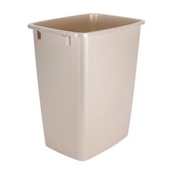 Rubbermaid 9 gal Bisque Plastic Open Top Trash Can