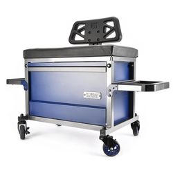 Urban Transit 17.5 in. W X 22 in. H X 15 in. D The Beast Rolling Storage Stool Steel Blue