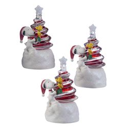 Roman Peanuts LED Multicolored Snoopy and Woodstock Swirl Tree Table Decor 3.5 in.