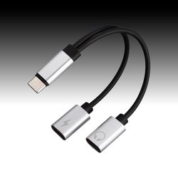 Monster Just Hook It Up USB-C Adapter 6 in. Black