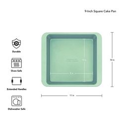 KitchenAid 9 in. W X 9 in. L Square Cake Pan Pistachio 1 pc