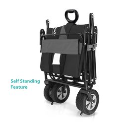 WonderFold Outdoor S-Series Polyester Fabric Folding Utility Wagon 150 lb. cap.
