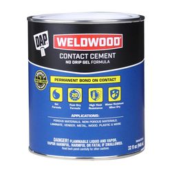 DAP Weldwood High Strength Synthetic Rubber Tan Contact Cement 1 qt