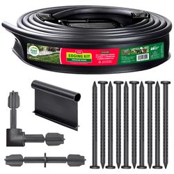 Master Mark 20 ft. L X 4.5 in. H Plastic Black Landscape Edging Kit
