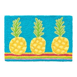 Jellybean 20 in. W X 30 in. L Multi-Color Pineapple Fiesta Polyester Accent Rug