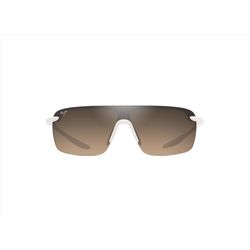 Maui Jim Palulu Sunglasses Unisex Metal Matte Platinum Frame HCL Bronze Lens Polarized