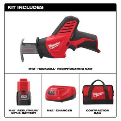 Milwaukee M12 Cordless Brushed Reciprocating Saw Kit (Battery & Charger)