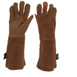 Garden Works S Leather Brown Gardening Gloves