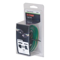 Curt 4 Flat Connector Plug and Socket 72 in.
