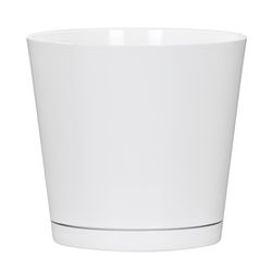 L&G 5.7 in. H X 6 in. W X 6 in. D X 6 in. D Resin Planter White