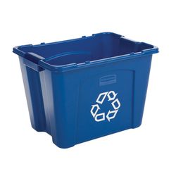 Rubbermaid 14 gal Blue Plastic Recycling Bin