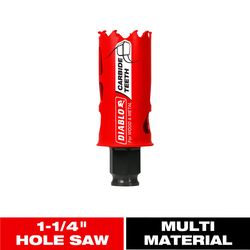 Diablo Snap-Lock Plus 1-1/4 in. Carbide Tipped 2-3/8 in. L X 3/8 in. D Hole Saw
